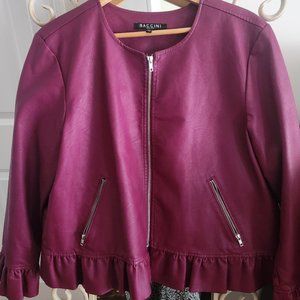 Fuschia Pleather Jacket